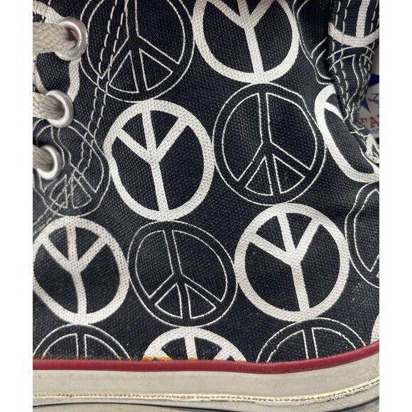 Converse Chuck Taylor Sneakers Size 9 PEACE SIGN  All Star Vintage, Early 2000s - Picture 5 of 8